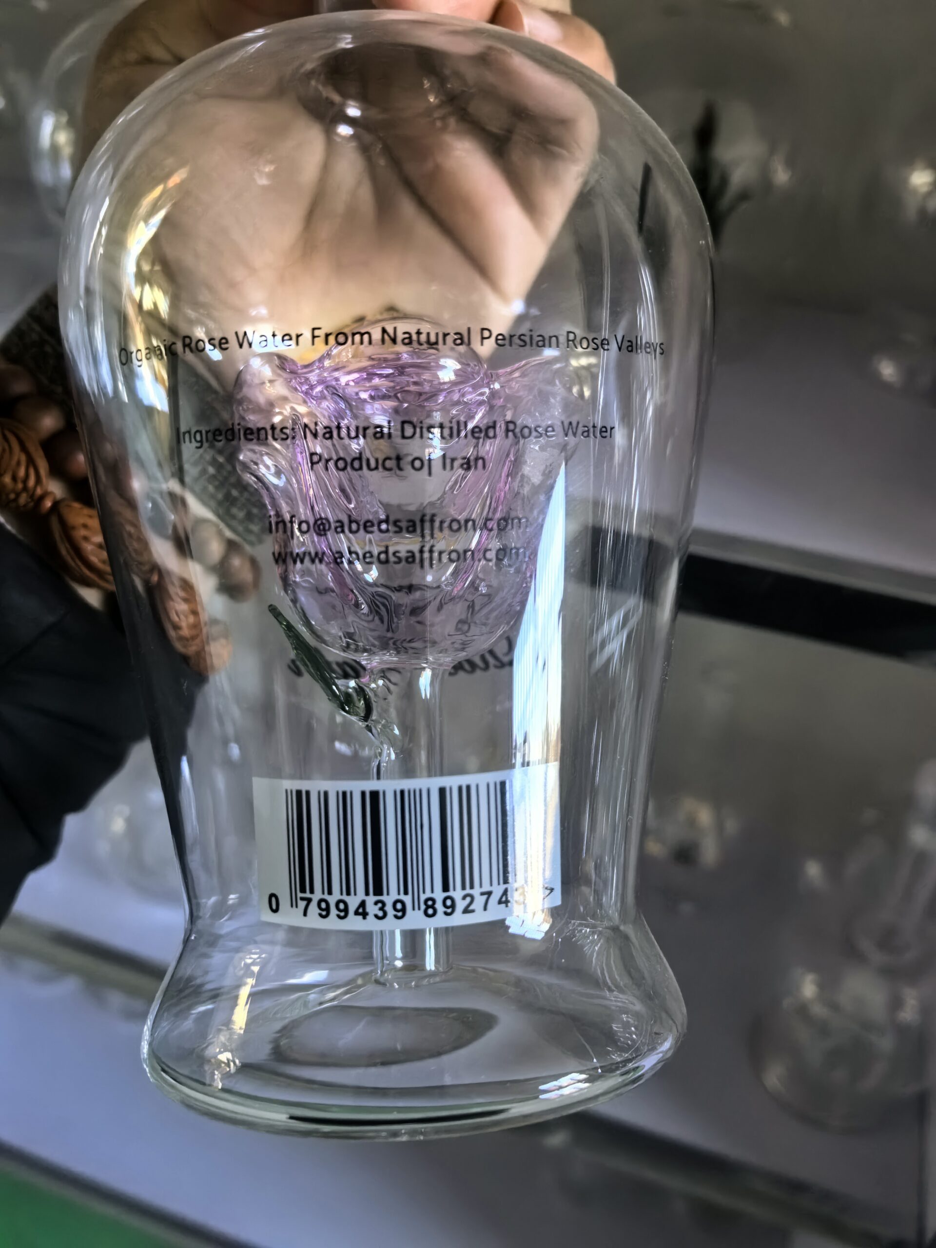 Custom Glass Bottle with Internal 3D Rose – Personalized Logo & Figurine Decanter - Image 6