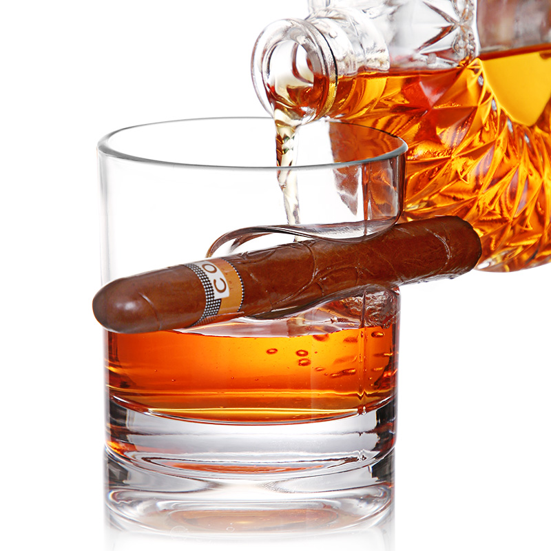 Custom Cigar Whiskey Glass – Premium Rocks Glass with Built-in Cigar Rest - Image 9