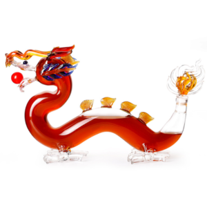 Custom Dragon-Shaped Glass Liquor Bottle