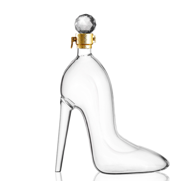 high heel decanter